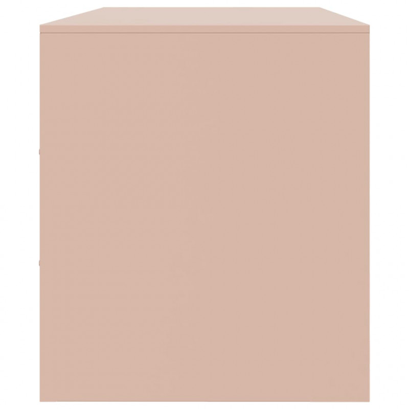 Szafka pod telewizor, różowa, 99x39x44 cm, stalowa