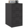 Szafki nocne, 2 szt., czarne, 34,5x39x62 cm, stal