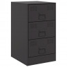 Szafki nocne, 2 szt., czarne, 34,5x39x62 cm, stal