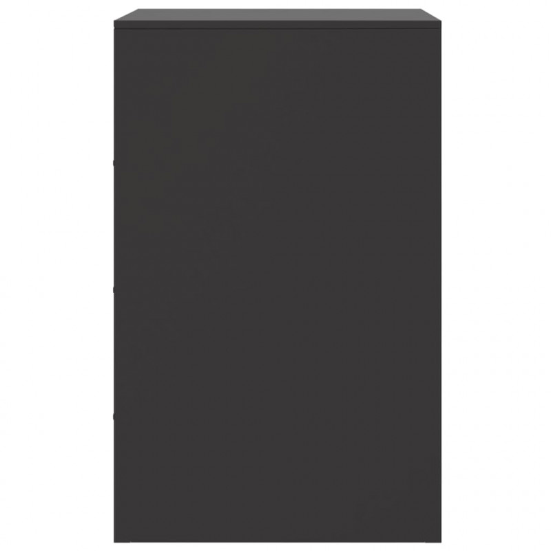 Szafki nocne, 2 szt., czarne, 34,5x39x62 cm, stal