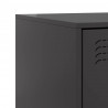 Szafki nocne, 2 szt., czarne, 34,5x39x62 cm, stal