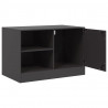 Szafki pod telewizor, 2 szt., czarne, 67x39x44 cm, stalowe
