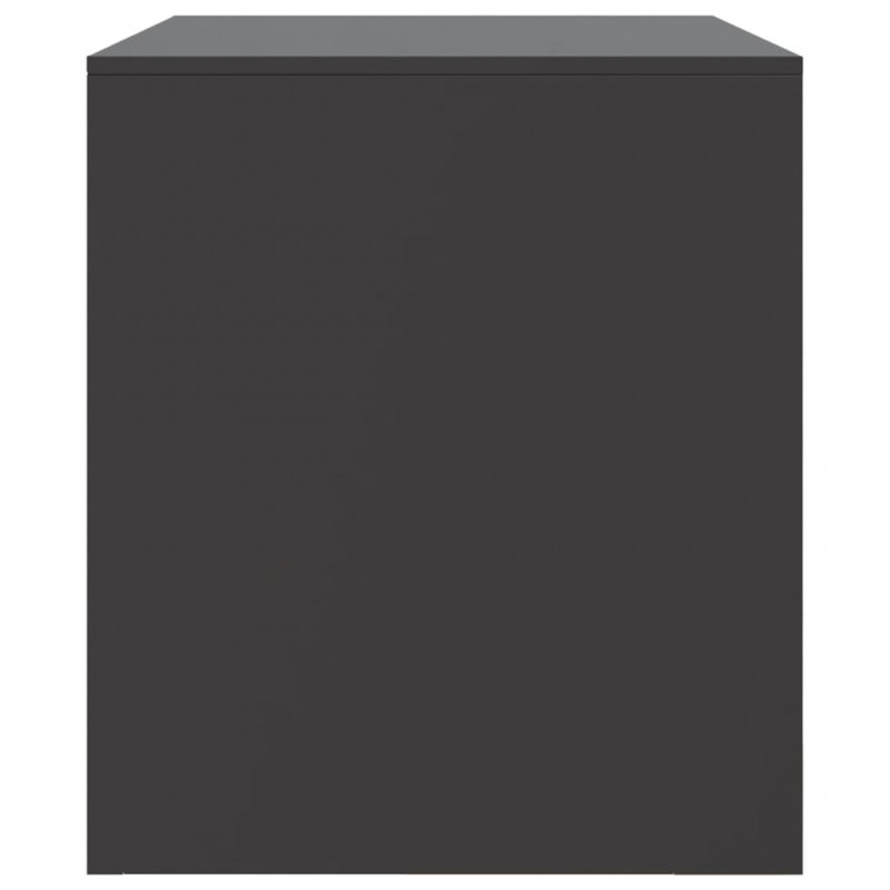 Szafki pod telewizor, 2 szt., czarne, 67x39x44 cm, stalowe