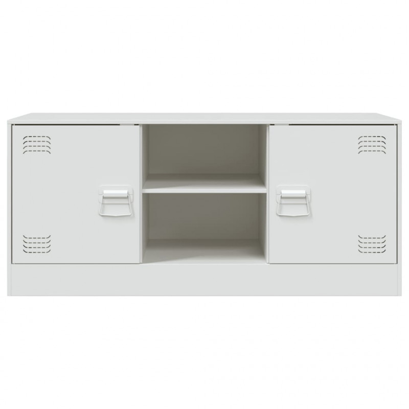 Szafka pod telewizor, biała, 99x39x44 cm, stalowa
