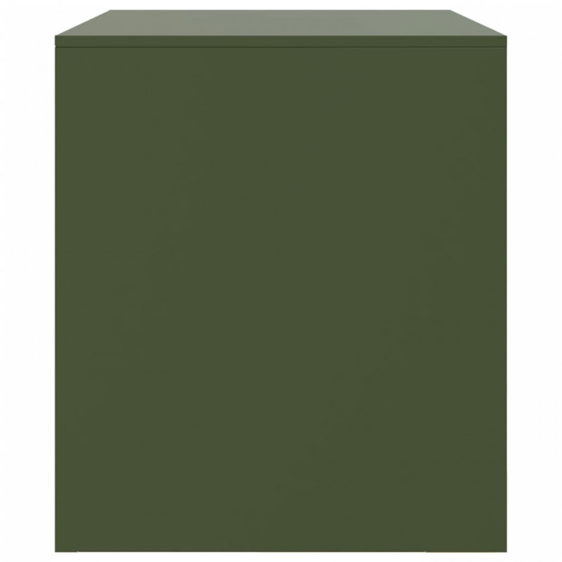 Szafka pod telewizor, oliwkowa, 67x39x44 cm, stalowa