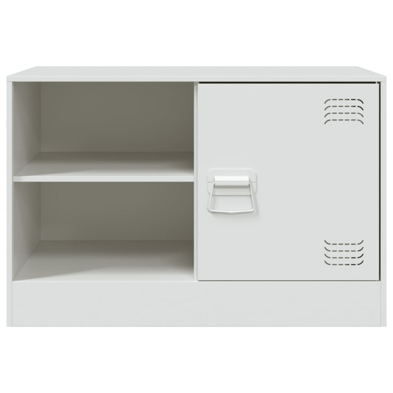 Szafka pod telewizor, biała, 67x39x44 cm, stalowa