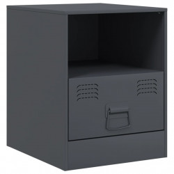 Szafka nocna, antracytowa, 34,5x39x44 cm, stal