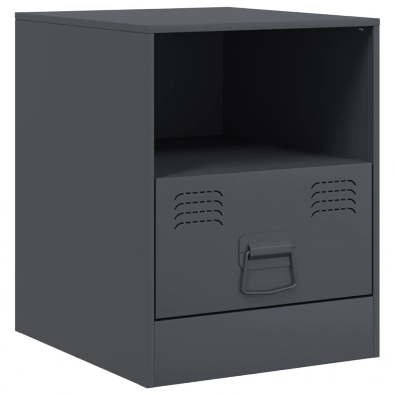 Szafka nocna, antracytowa, 34,5x39x44 cm, stal
