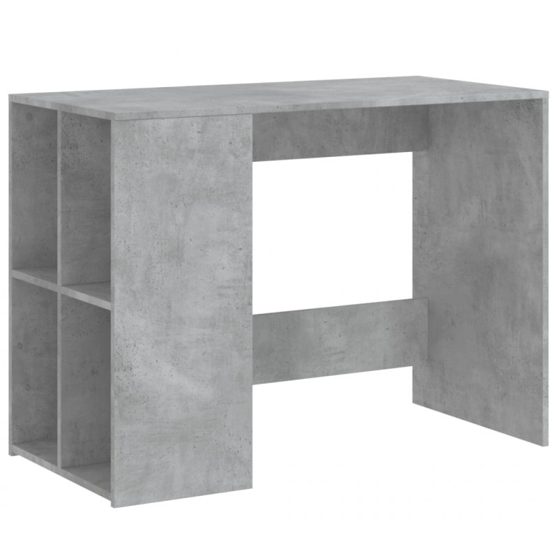 Biurko, szarość betonu, 102x50x75 cm, materiał drewnopochodny