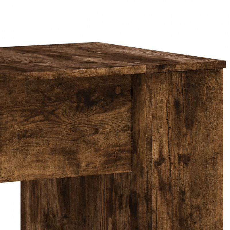 Biurko, przydymiony dąb, 140x50x75 cm, materiał drewnopochodny