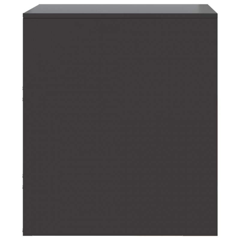 Szafka nocna, czarna, 34,5x39x44 cm, stal