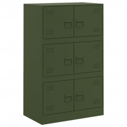 Szafka boczna, oliwkowa, 67x39x107 cm, stal