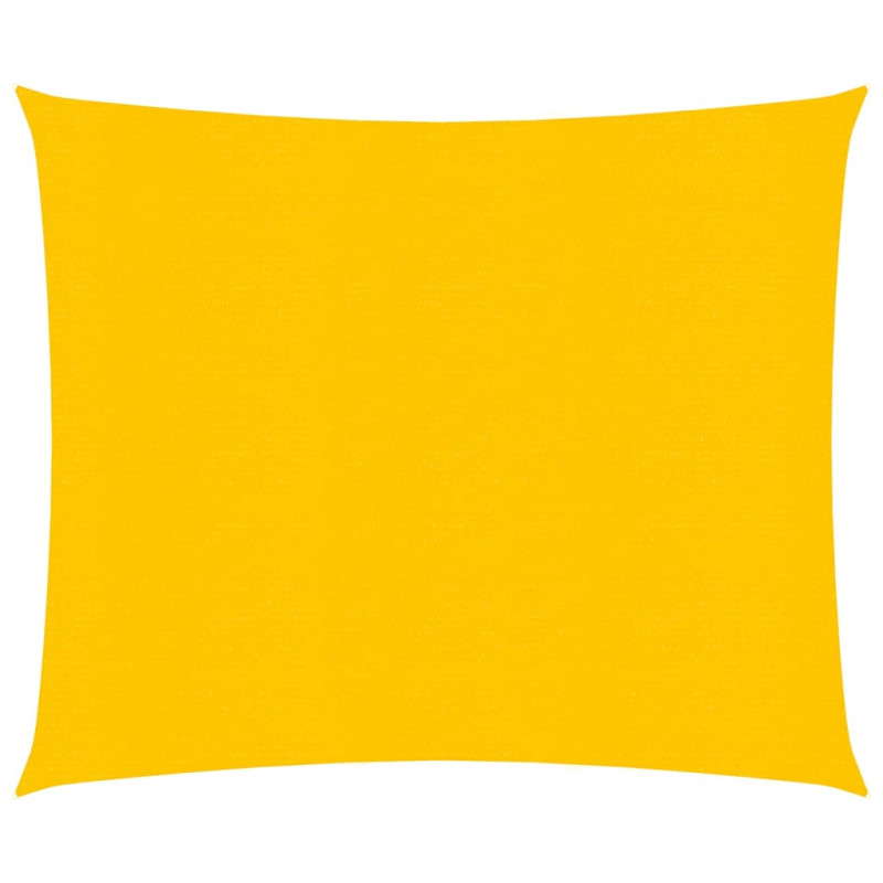 Żagiel przeciwsłoneczny, 160 g/m², żółty, 5x5 m, HDPE