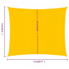 Żagiel przeciwsłoneczny, 160 g/m², żółty, 5x5 m, HDPE
