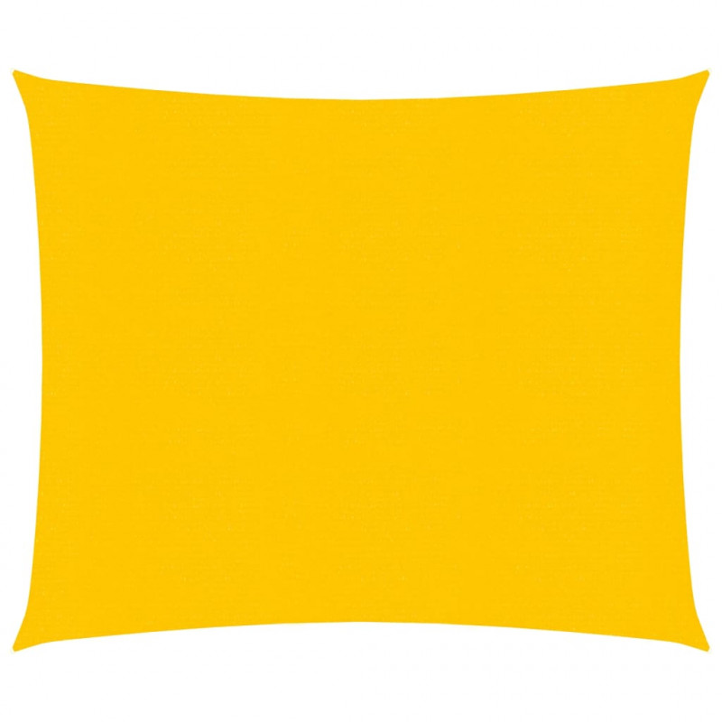 Żagiel przeciwsłoneczny, 160 g/m², żółty, 4x4 m, HDPE