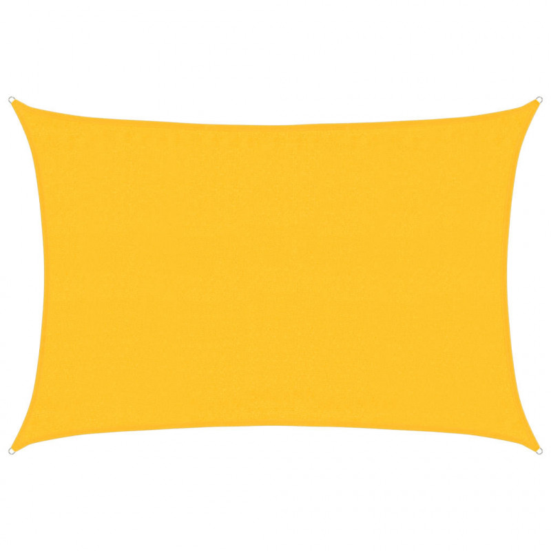 Żagiel przeciwsłoneczny, 160 g/m², żółty, 3,5x5 m, HDPE