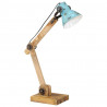 Lampa stołowa, 25 W, postarzany niebieski, 23x18x96 cm, E27