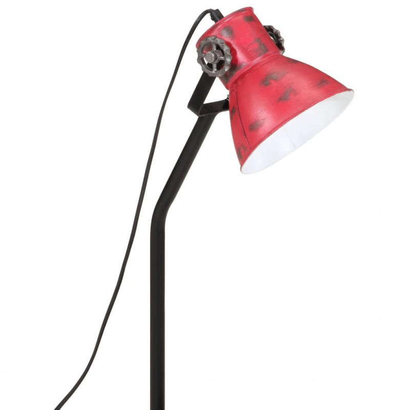 Lampa stołowa, 25 W, postarzany czerwony, 17x17x60 cm, E27
