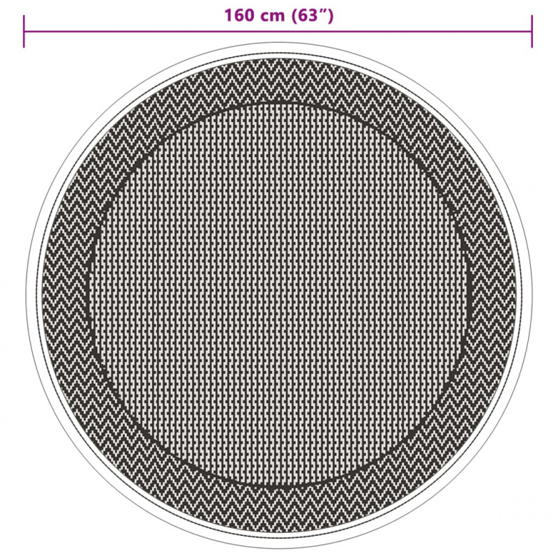 Dywan na zewnątrz, zielony, Ø160 cm, PP
