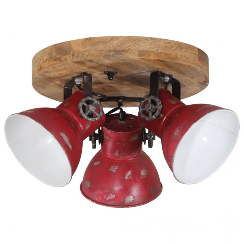 Lampa sufitowa, 25 W, postarzany czerwony, 35x35x25 cm, E27