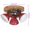 Lampa sufitowa, 25 W, postarzany czerwony, 35x35x25 cm, E27