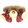 Lampa sufitowa, 25 W, postarzany czerwony, 50x50x25 cm, E27