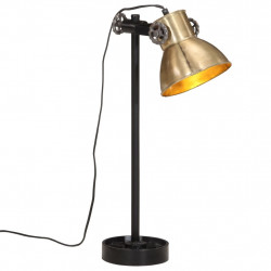 Lampa stołowa, 25 W, antyczny mosiądz, 15x15x55 cm, E27