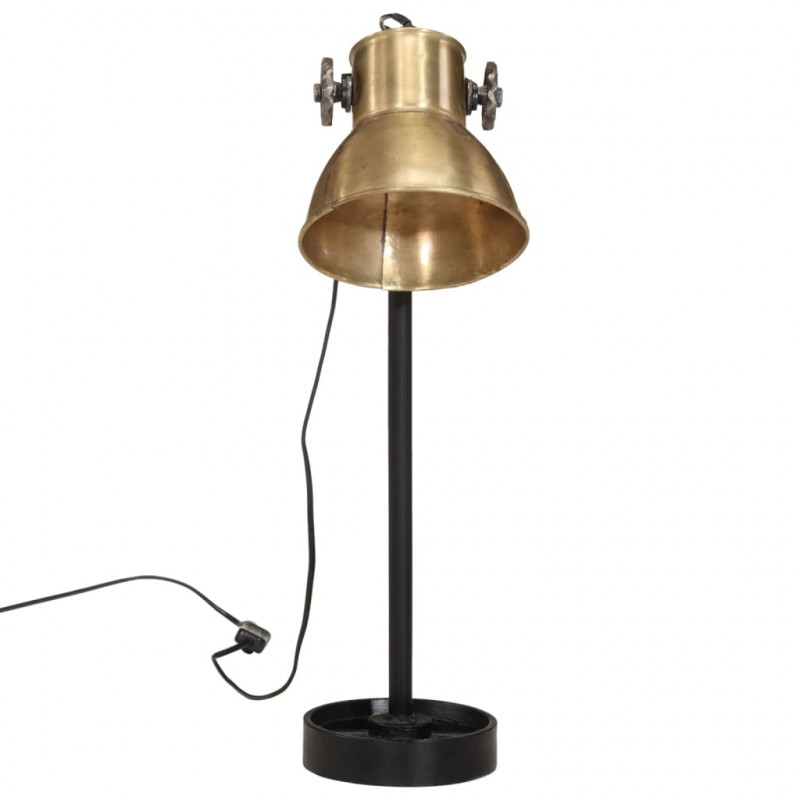 Lampa stołowa, 25 W, antyczny mosiądz, 15x15x55 cm, E27