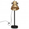Lampa stołowa, 25 W, antyczny mosiądz, 15x15x55 cm, E27