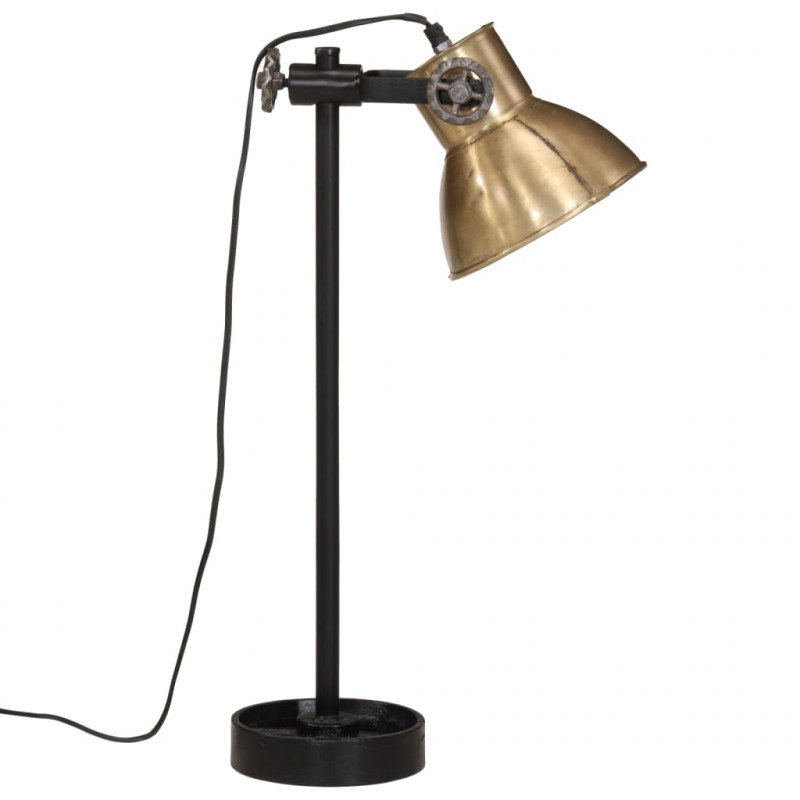 Lampa stołowa, 25 W, antyczny mosiądz, 15x15x55 cm, E27