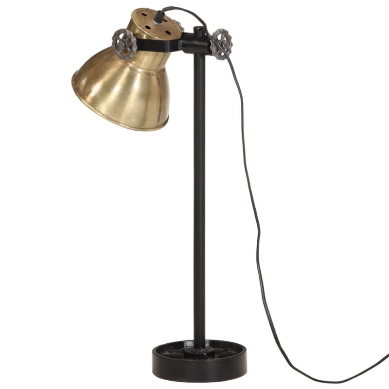 Lampa stołowa, 25 W, antyczny mosiądz, 15x15x55 cm, E27