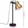 Lampa stołowa, 25 W, antyczny mosiądz, 15x15x55 cm, E27