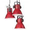 Lampa sufitowa, 25 W, postarzany czerwony, 30x30x100 cm, E27