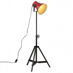 Lampa stojąca, 25 W, postarzany czerwony, 35x35x65/95 cm, E27