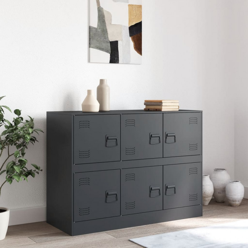 Szafka boczna, antracytowa, 99x39x73 cm, stal