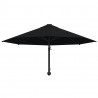 Parasol ścienny na metalowym słupku, 300 cm, czarny