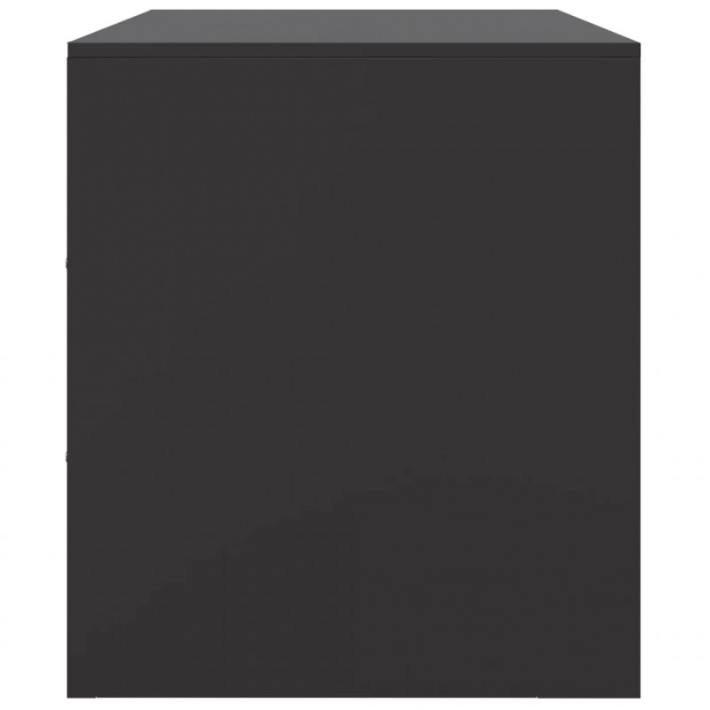 Szafka pod telewizor, czarna, 67x39x44 cm, stalowa
