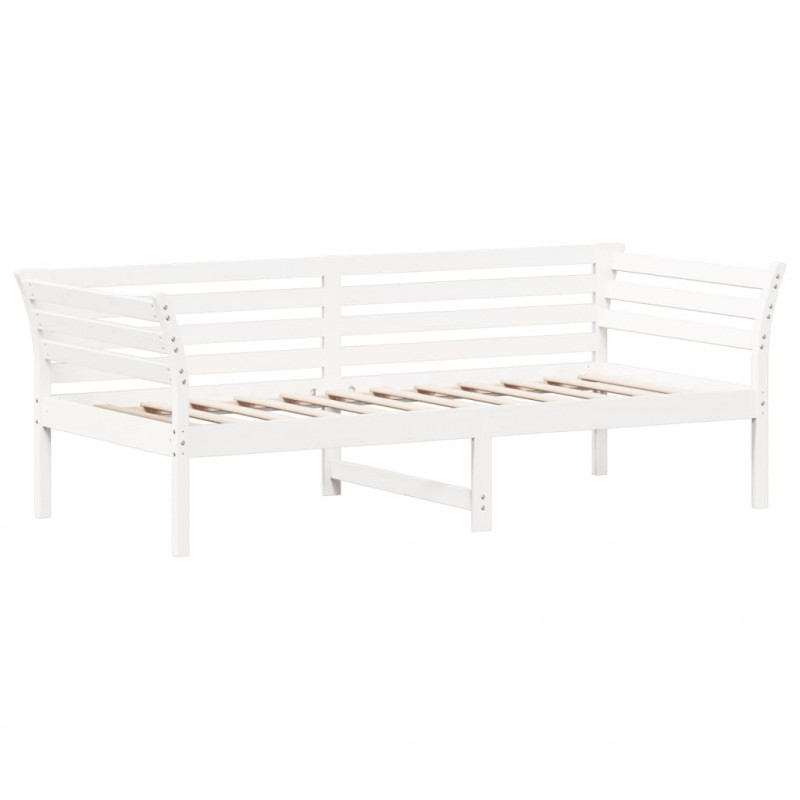 Łóżko dzienne bez materaca, białe, 80x200 cm, drewno sosnowe