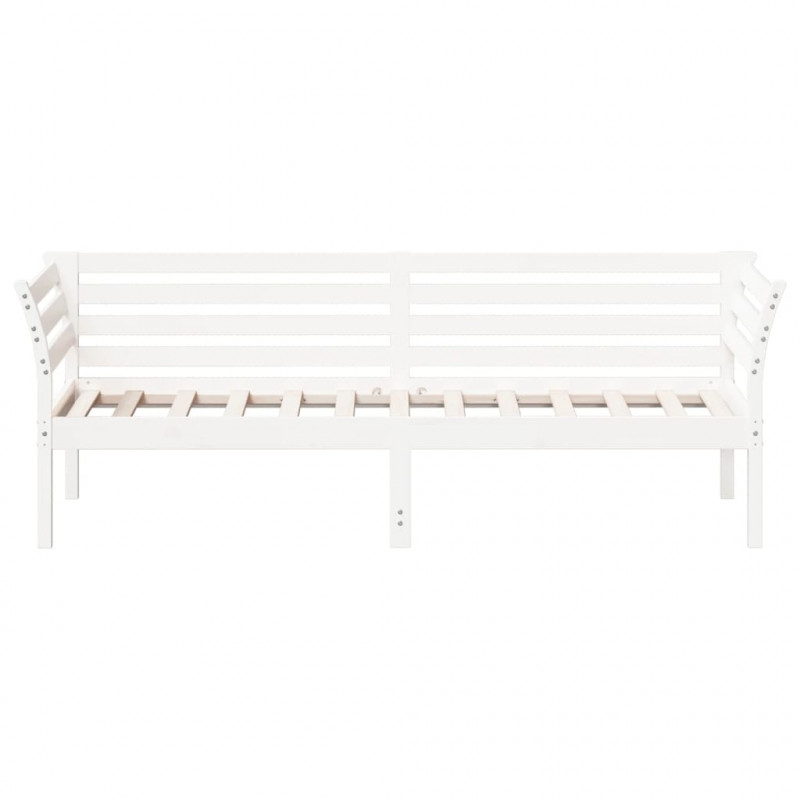 Łóżko dzienne bez materaca, białe, 80x200 cm, drewno sosnowe