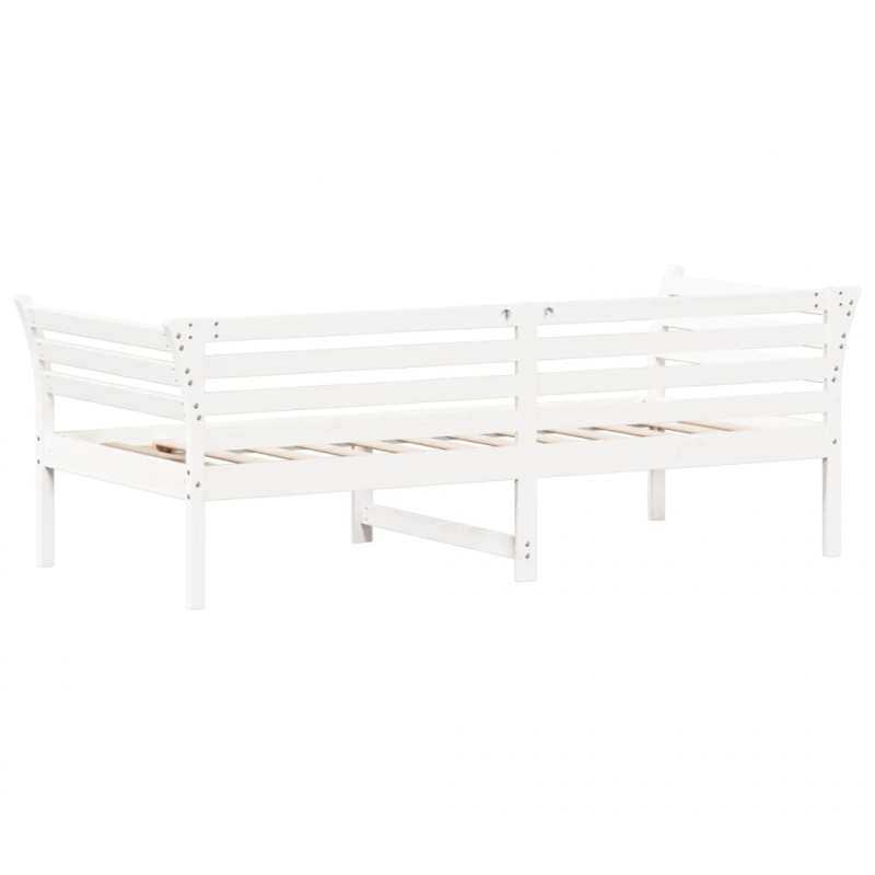 Łóżko dzienne bez materaca, białe, 80x200 cm, drewno sosnowe