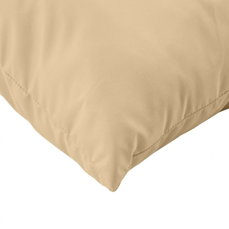 Poduszki na sofę z palet, 3 szt., beżowy melanż, tkanina