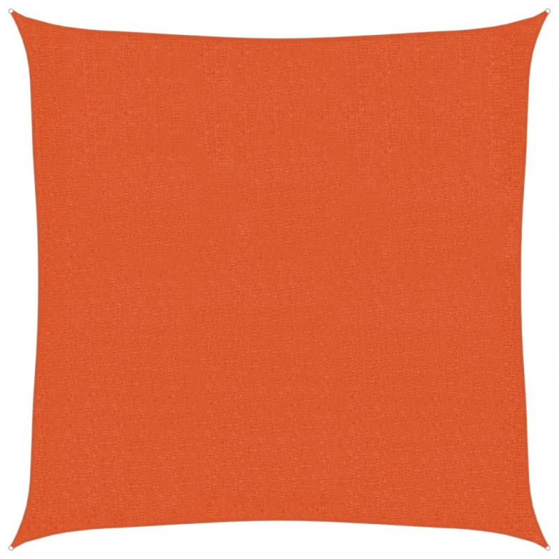 Żagiel przeciwsłoneczny, 160 g/m², pomarańcz, 3,6x3,6 m, HDPE