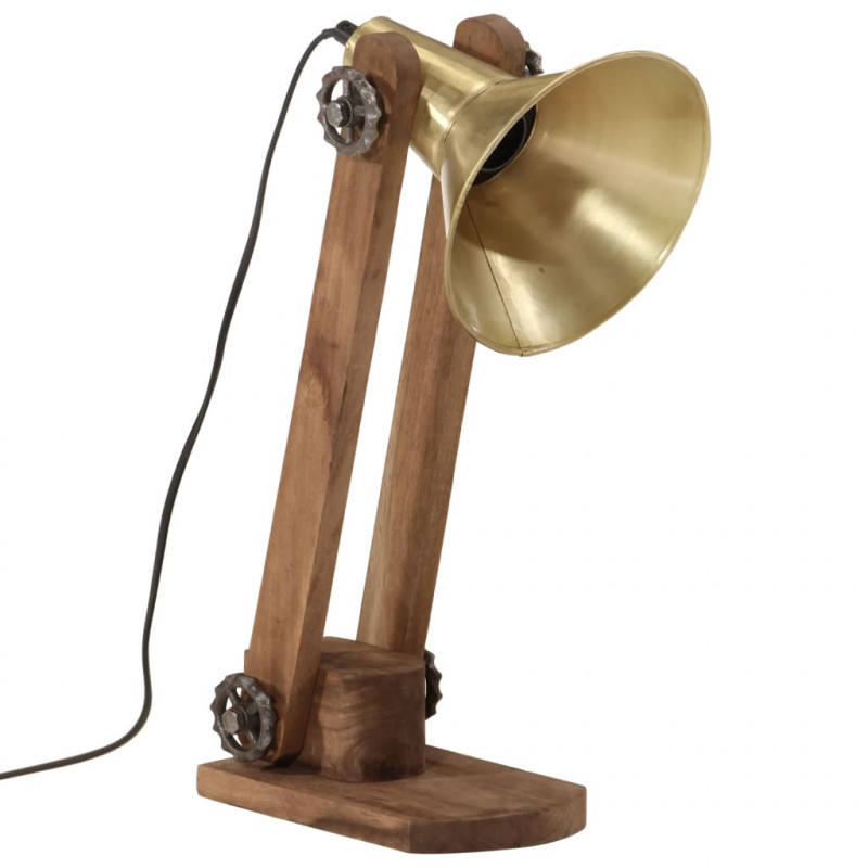 Lampa stołowa, 25 W, antyczny mosiądz, 23x13x52 cm, E27