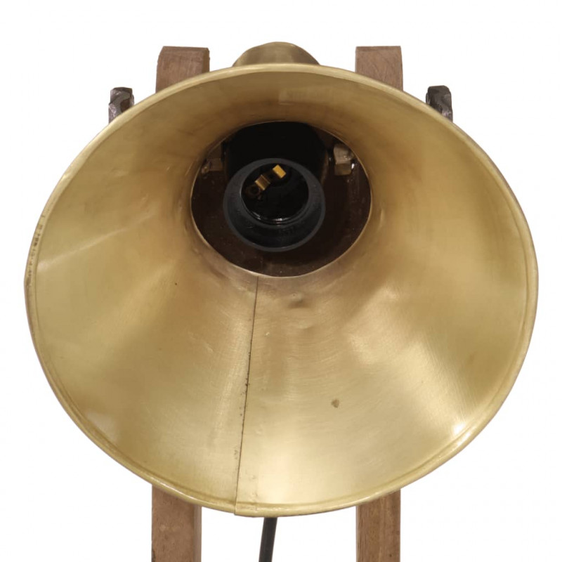 Lampa stołowa, 25 W, antyczny mosiądz, 23x13x52 cm, E27