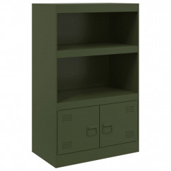 Szafka boczna, oliwkowa, 67x39x107 cm, stal