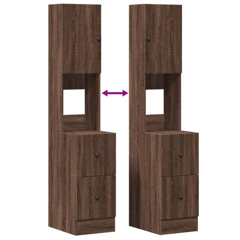 Szafka kuchenna, brązowy dąb, 35x50x180 cm