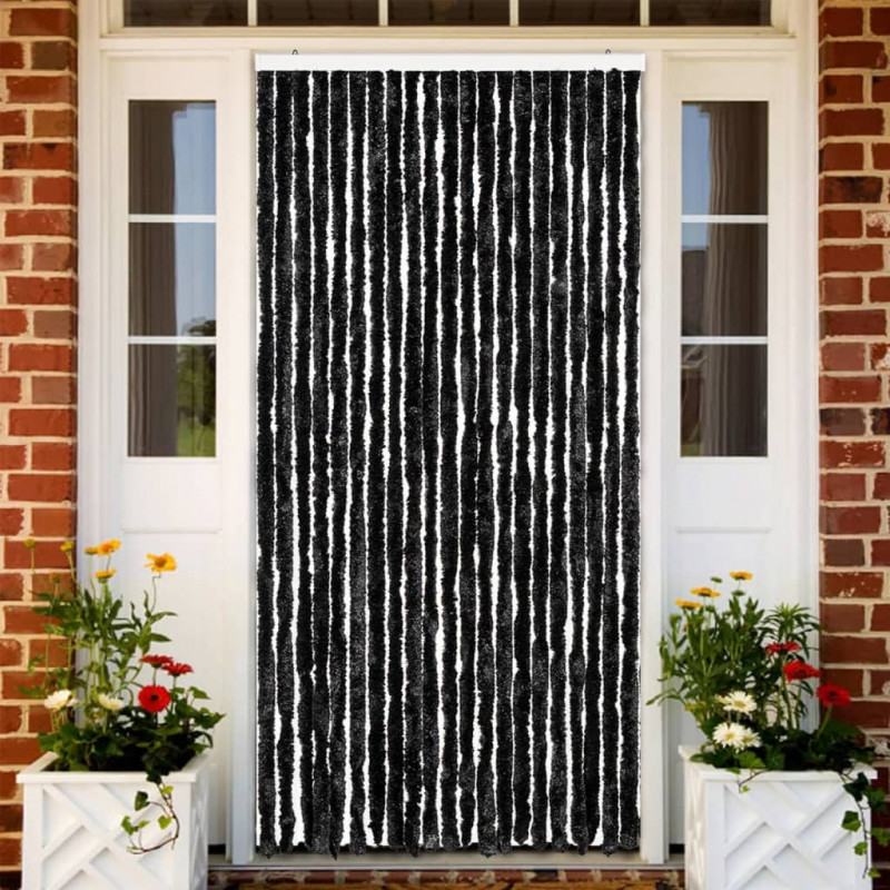 Zasłona przeciwko owadom, antracytowa, 90x200 cm, szenil