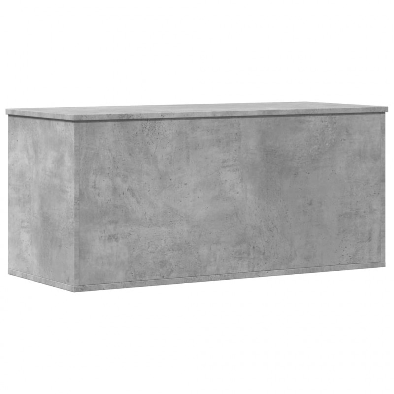 Skrzynia, szarość betonu, 100x42x46 cm, materiał drewnopochodny
