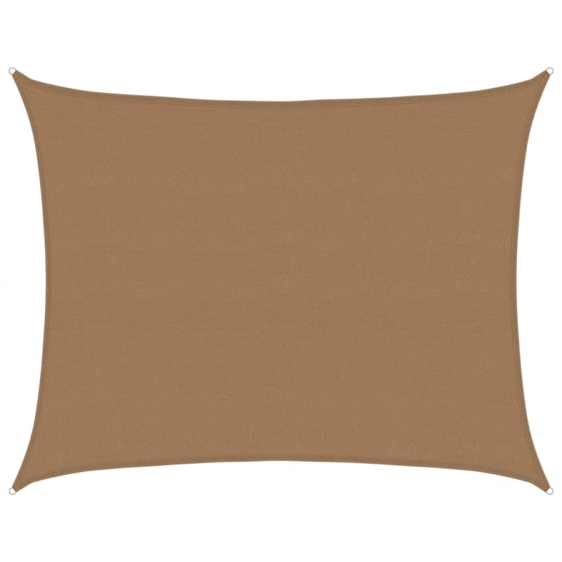Żagiel przeciwsłoneczny, 160 g/m², taupe, 6x7 m, HDPE