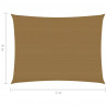 Żagiel przeciwsłoneczny, 160 g/m², taupe, 6x7 m, HDPE